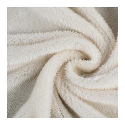 China Good quality breathable 230gsm dyed skin friendly warm single side knitted arctic fleece fabric for making toys for sale