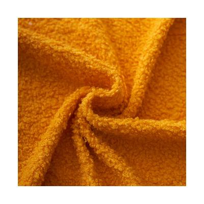 China 2022 Fashion100% Wholesale High Quality Breathable Polyester Teddy Fleece Super Soft Fabric For Clothing for sale