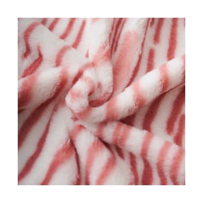 China Wholesale Breathable High Quality Decorative Super Soft Cheap Rabbit Fur Printed Comfortable Polyester Flannel Fabric For Winter Dressing for sale