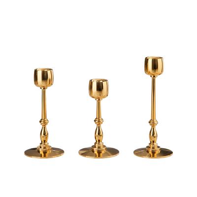 China Top Quality Widely Used Hot Sale Cheap Home Decorative Candlestick Gold Plated for sale