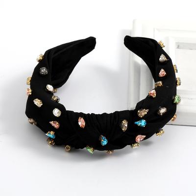 China Hot Popular Fashion Hair Band Luxury Sales Hair Accessories Bling Diamond Rhinestone Crystal Headband For Women for sale