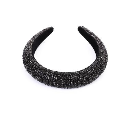 China Designer Rhinestone Shining Elegant Headbands Embellished Crystal Bejeweled Luxurious Baroque Style Rhinestone Headband Headbands For Women Girls for sale