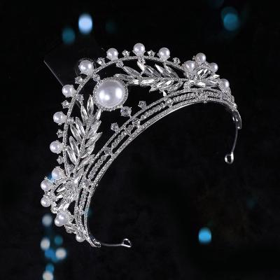 China Designer Best Selling Rhinestone Wedding Party Headwear Rhinestone Pearl Metal Headband Crystal Bride Hairband Hair Accessories for Women Girl for sale