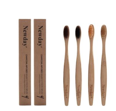 China New Manufacturers Eco Environmental China Plastic Wood Soft Bamboo Toothbrush for sale