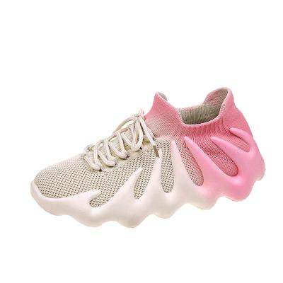 China 2022 Fashion Trend Mesh Gradient Color Dad Shoes Slip-Resistant Sneakers for sale