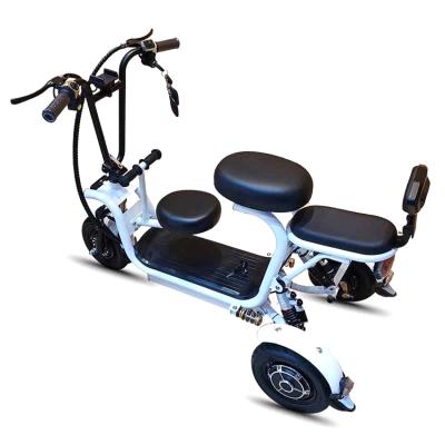 China Wholesale unisex lithium battery electric tricycle, ebike tricycle electric scooter parent-child tandem bicycle for sale