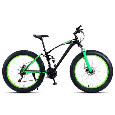 China Carbon Steel 26 Inch 4.0 Tire Fat Bike 21 Speed ​​High Quality Mountain Bike Changing Beach Snow Land Damping Bicycle for sale