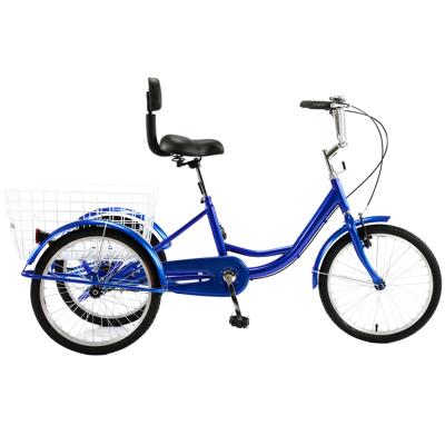 China Factory steel 20/24/26 inch adult tricycle with cargo box OEM available for sale