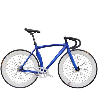 China Fancy High Carbon Steel Racing Fixie Bike Magnesium Alloy Three Knife Wheel Track Cycling For Men And Women for sale