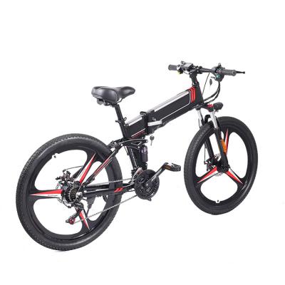 China Aluminum alloy 27.5 21 inch lithium battery 36v 350W 10.4AH speed folding MTB electric bike for sale