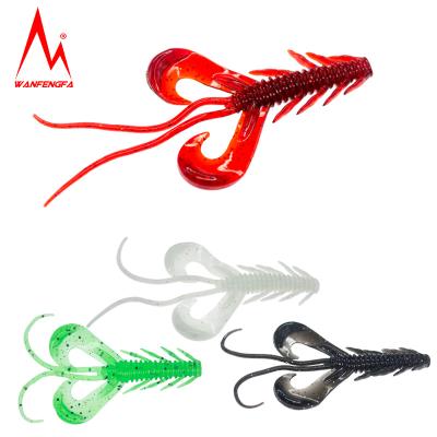 China Outdoor Activities Fishing Sea Fishing New Arrival 3.7g 10cm Baits High Quality Squid Wooden Octopus Shrimp Bait Soft Groundbait for sale