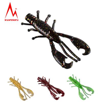 China New lifelike bait 5.5CM1.5g lifelike fish action lifelike shrimp type soft plastic bait swimming posture for sale