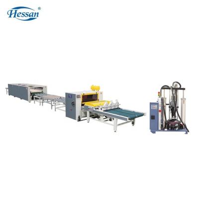 China Building Material Shops Glue Aluminum Panel Production Line/PUR Hessan Honeycomb Plywood Melamine Hydraulic Laminating Press Draping Machine for sale