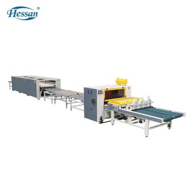 China machinery & Hessan Woodworking Machinery PUR Woodworking Machinery Automatic MDF PVC Gluing Production Line Wood Flooring Laminating Machine for sale