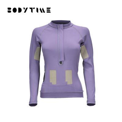 China Casual Long Sleeve Ems Training Underwear Nylon Womans Purple Yoga Training Clothes for sale