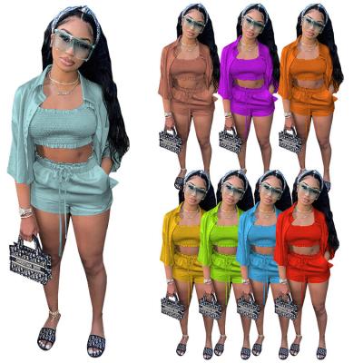 China Women Breathable Clothing Bib Shorts Biker Two Piece Shorts Set Summer 2 Piece Pants Women Set Jackets Masks Blazers Suit Sets for sale