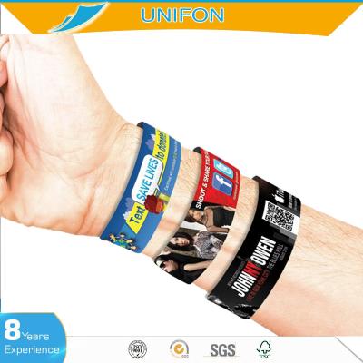 China Disposable ticket products rfid tag fabric rfid wristband music festival ticket for sale