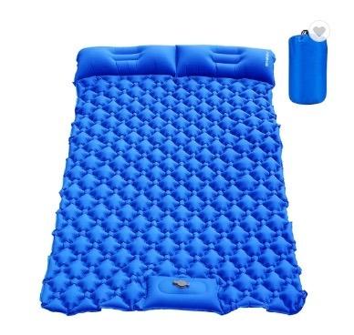 China Portable Camping Mat Double Mattress Beach Mat Sleeping Pad Ultralight Folding Easy Inflatable Bed Travel for sale