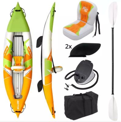 China Fishing Kayak Traveling Water Professional Adult Fitness Single Kayak Inflatable Portable Kayak for sale