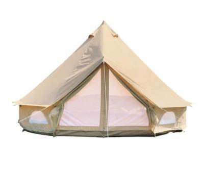 China Luxury Large 4 Season Glamping Tent Cotton Canvas Camping Bell Tent Travel Camp Durable Sale Outdoor Tent for sale