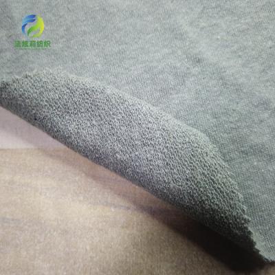 China High Quality Breathable Organic Hemp 45% Terry 340gsm 55% French Cotton Hemp Terry Cloth Organic Towel Fabric for sale