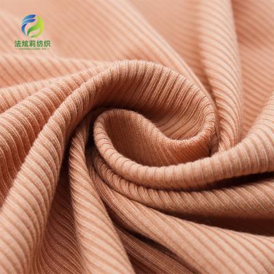 China Anti Pill Autumn And Winter Home Wear 2x2 Rib Brushed Modal Cotton Spandex Modal Fabric For Dress for sale