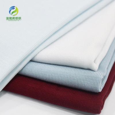 China Anti Pill Free Cut Ready To Ship Stock 50S Modal Stretch Fabric 1x1 Rib Knitting Modal Spandex Fabric For Camisole For Vest for sale