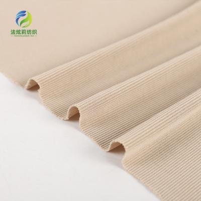 China Wrinkle Resistant Imitate Cupro Comfortable 40s 190gsm 65%Modal 35%Polyester Sand Washed Jersey 1x1 Rib With Flat Knit Fabric For T Shirt Dress for sale