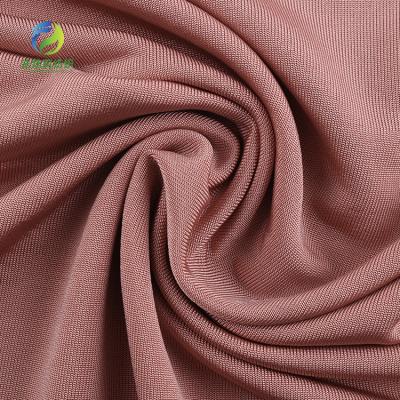 China Wrinkle print 180gsm rayon filament rayon rib resistant silky op spandex stretch plain 100% jersey interlock dive knitted fabric for top dress for sale