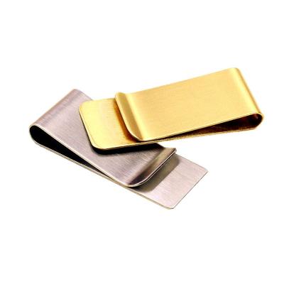 China Wholesale Custom Men's Stainless Steel Metal Money Clips Slim Cash Wallet Slim Gold Clips Empty Metal Money Clips for sale