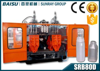 China PP Transparent Bottle Automatic Blow Molding Machine SIEMENS Motor Driven SRB80D-3 for sale