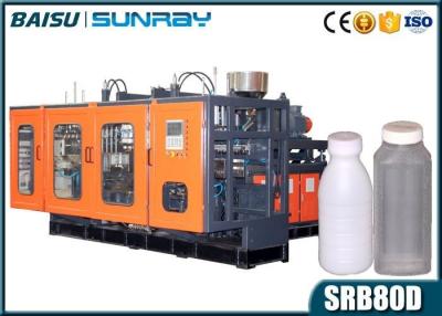 China 6 Heads Plastic Mold Machine , 250ml Juice Bottle Extruder Blowing Machine SRB80D-6 for sale