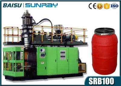 China Accumulating Type Plastic Drum Blow Molding Machine 6.0 X 3.2 X 4.8M Size SRB100 for sale