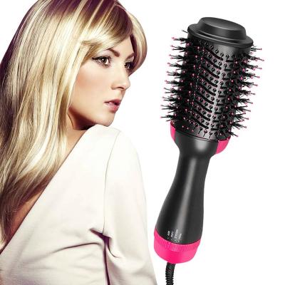 China For Home Use New Design 110V 220V Professional Hot Air Comb For Salon Blow Dry Brush Straightener Home Hair Dryer for sale