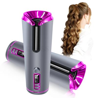 China Wholesale Wet And Dry LCD Show Hair Curlers Wholesale For Women Professional Cordless Automatic Hair Curler for sale