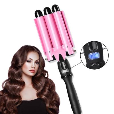 China For Home Use Good Quality Factory Directly 3 Barrels Thick Curling Iron Shenzhen Hair Curler for sale