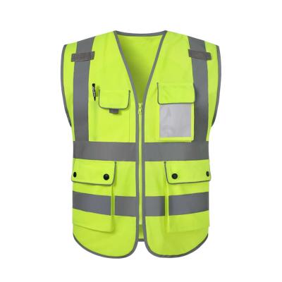 China Chuanhui High Visibility Vest Vis Uniforms Yellow Orange Safety Vis Vest Mesh Reflective PVC LOGO High Visibility Jacket Hi for sale