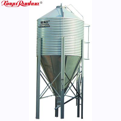 China Poultry Farm Used Feed Storage Factory Direct Price Galvanized Feed Bins Chicken Farm Silo For Feed for sale