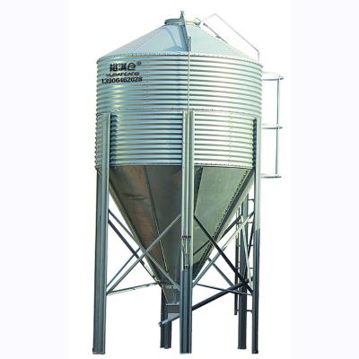 China Poultry Farm Used Feed Storage 3-33ton Hot Galvanized Steel Poultry Farm Chicken Feed Silo Equipment For Sale for sale