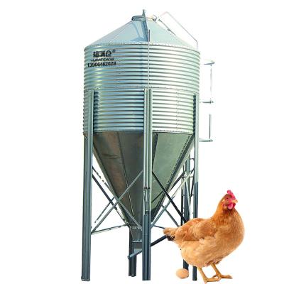 China Poultry Farm Used Feed Storage Galvanize Steel Chicken Feed Silo Price for sale