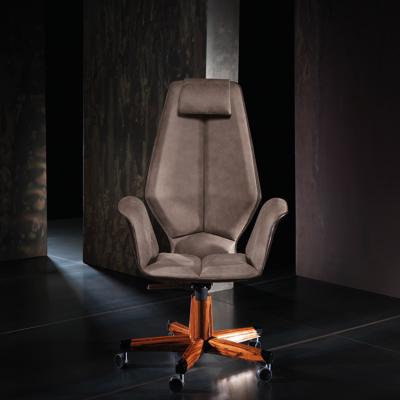 China Other New Arrival Modern Multifunctional Ergonomic Swivel High Back Bentwood Executive Luxury Leather Office Chair for sale