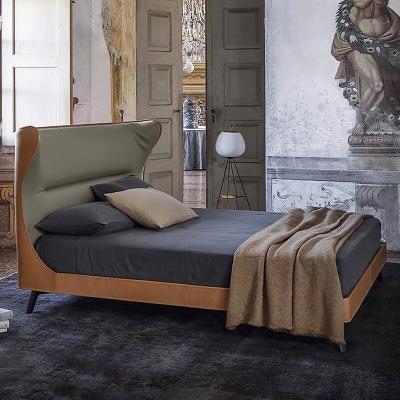 China Other Hot Sale Customized Minimalism Design Bedroom Furniture Italian King Size Leather Bed for sale