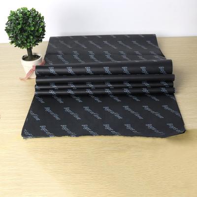 China Anti Curl Custom Black Tissue Paper Fabric Wrapping Paper Wrapping Custom Wrapping Tissue Paper For Packaging Apparel for sale