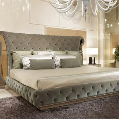 China Luxury good quality luxury leather cama bedroom furniture modern king bed luxury lit beds for sale