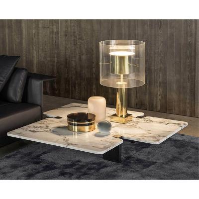 China New Design Italian Style Marble Design Artificial Marble Table Coffee Table For Living Room for sale