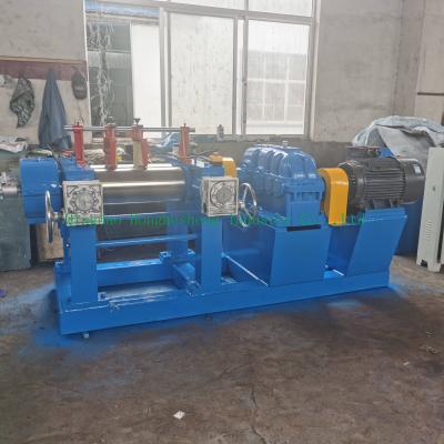 China 9 Inch 10inch Two Roll Open Mixing Mill With Silicone Cable Hose Strip Extruder for sale