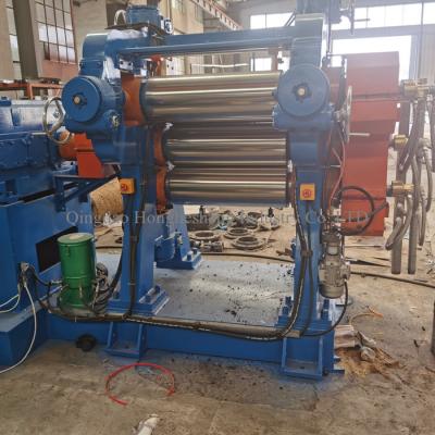 China Rubber Sheet Three Roll Calender Machine 3 Roll PLC Controlled for sale