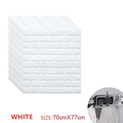 China Adhesive sticker white color 3d brick pe XPE foam high quality wallpaper 3d brick wall panel 3d brick wall wallpaper for sale