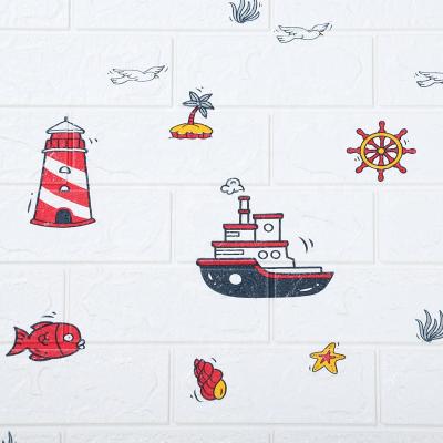 China Sticker Adhesive Best Selling New Wallpaper Kids Room Cartoon Wallpaper for sale