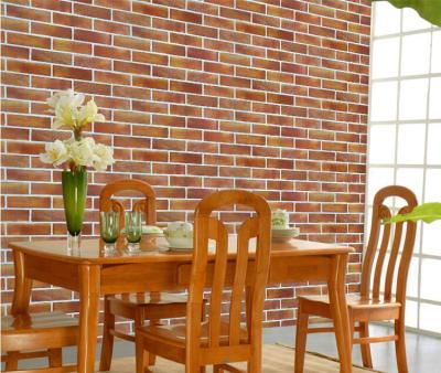 China 3d decoration moisture-proof indoor rubber stone all panel wallpaper self-adhesive brick 3d decorative wallpaper for sale